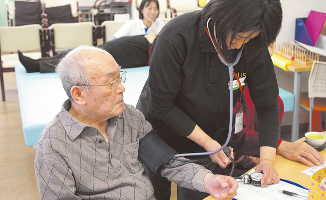 一人ひとりの体調をスタッフが管理
